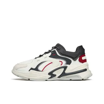 Anta Cushioning Anti Slip And Wear Resistant Low Top Sports Casual Shoes White Red