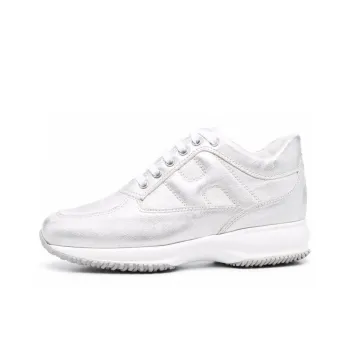 HOGAN Interactive Wear-Resistant Low-Top Casual Shoes Women's Silver