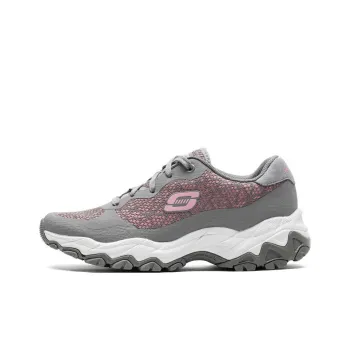 Skechers Encore Anti-Slip And Wear-Resistant Lightweight Low-Top Casual Shoes Women's Gray Pink