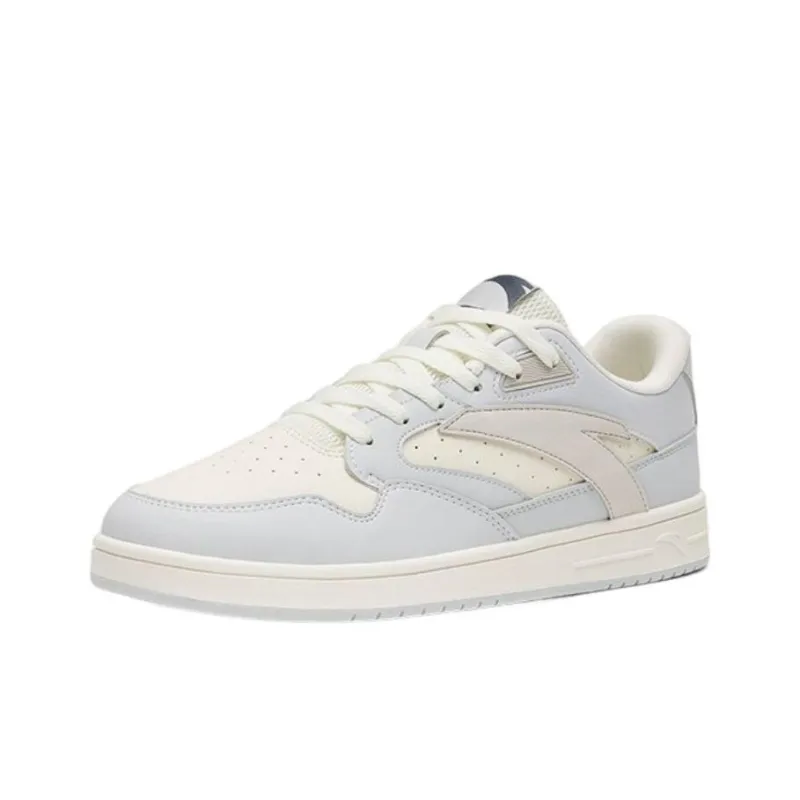 Anta Life Collection Slip-Resistant Low-Top Skateboard Shoes Men's Gray White-1