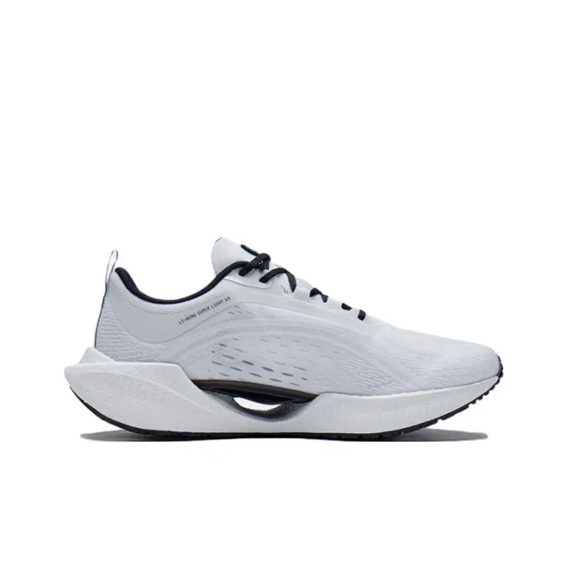 LiNing Super Light 19 Breathable And Resilient Low Top Running Shoes Women's White Black-1
