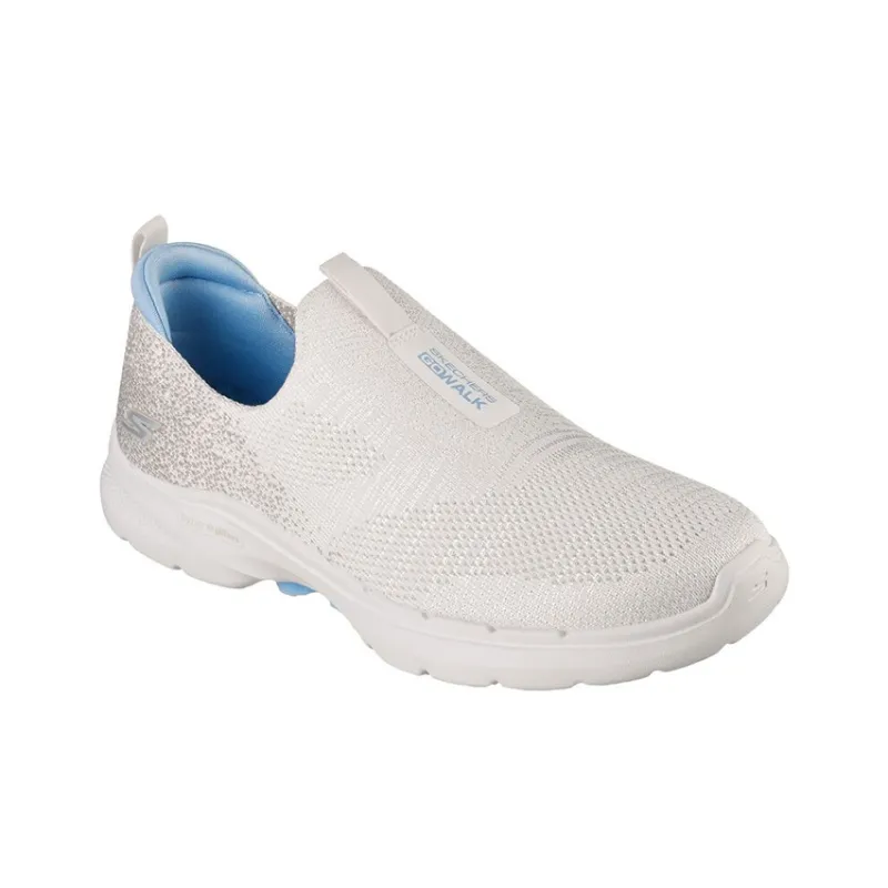 Skechers Go Walk 6 Cushioning Anti Slip Wear Resistant Breathability Low Top Casual Shoes Women's White-2