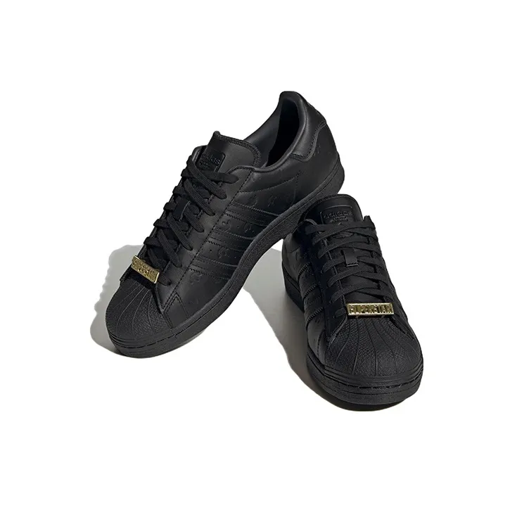 Adidas Superstar 'Allover Debossed Trefoils Black'-3