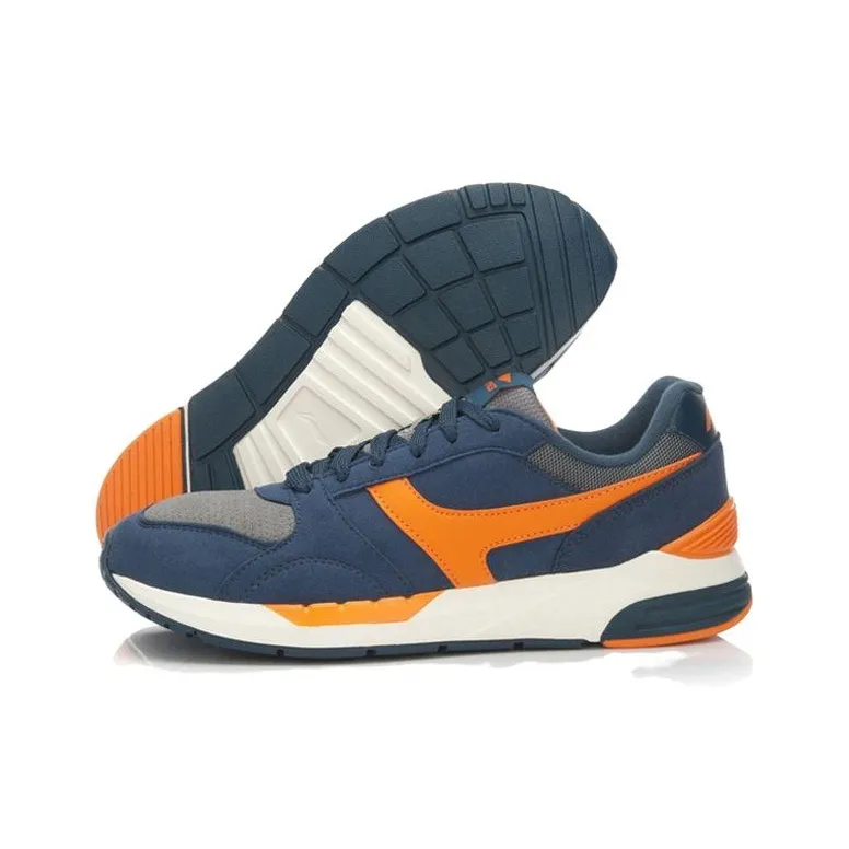 LiNing Zhengrong Non-slip Wear-resistant Shock Absorption Low-Top Casual Shoes Men's Blue-3