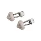 White Heart Duckbill Clip 1 Pair