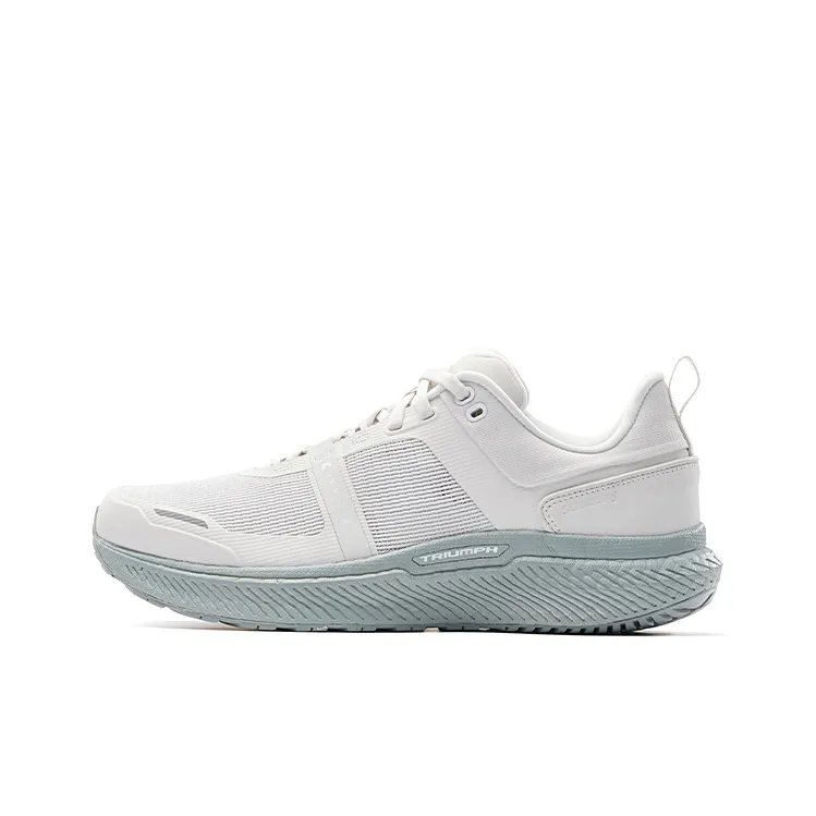 Saucony Triumph Cushioning Breathable Low Top Casual Running Shoes Unisex White Gray-0
