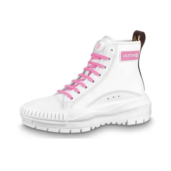 LOUIS VUITTON Squad Trainer Boots 'White Pink Brown' Women's