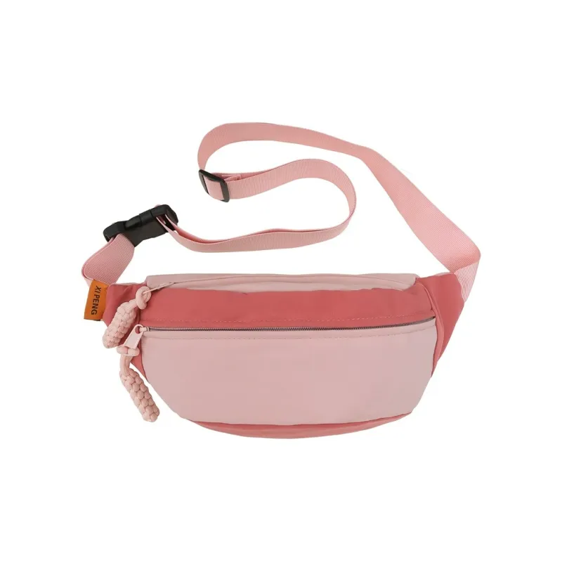 Bywhich Nylon Sling Bag Unisex Dark Red/Black/Gray/Pink-8