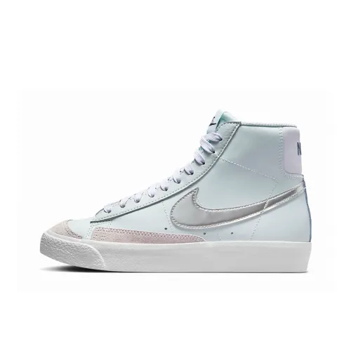 Nike Blazer Mid-Top Skateboard Shoes GS Blue Gray