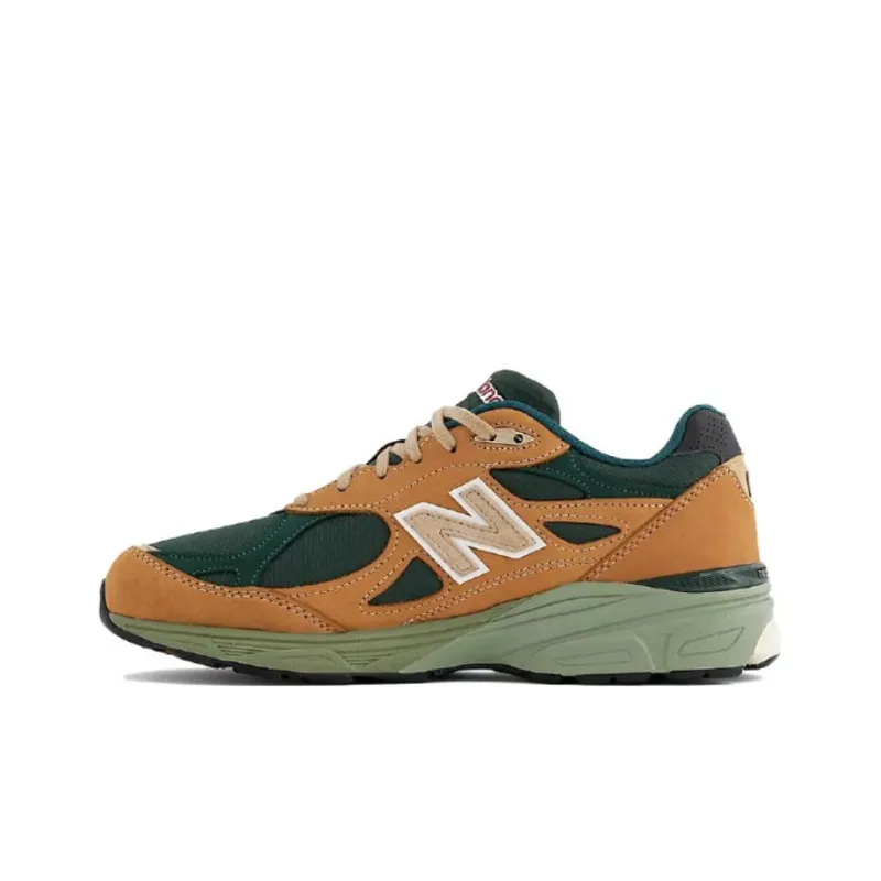 New Balance 990v3 MiUSA Tan Green-0