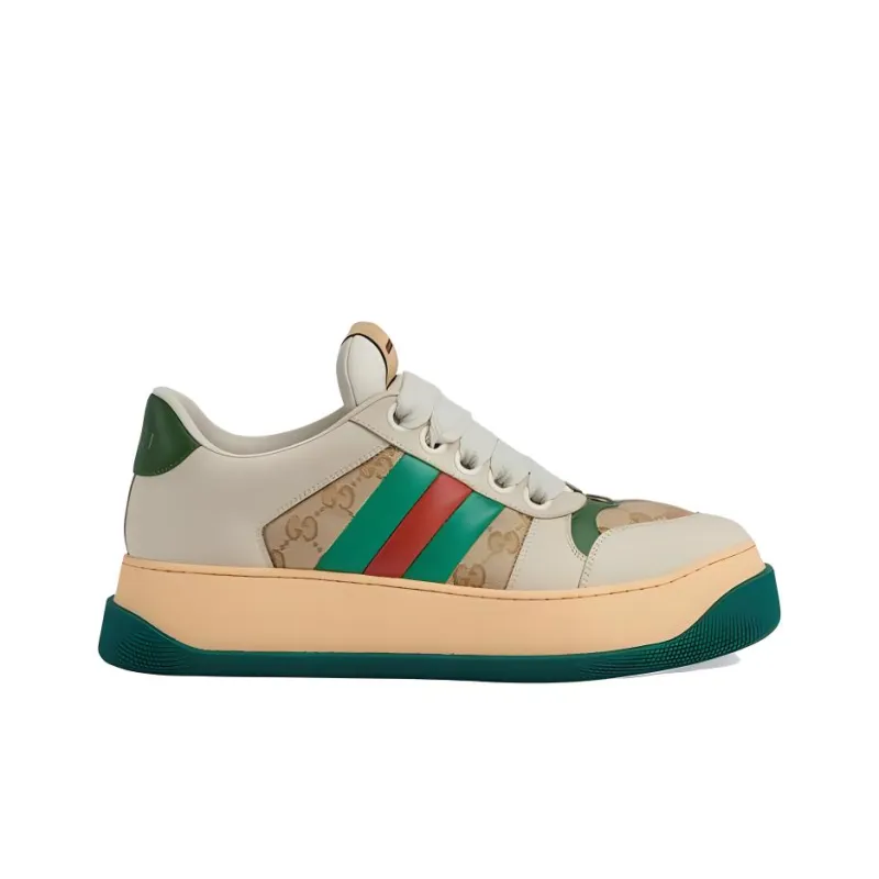GUCCI Screener 'GG Motif Beige Green'-1