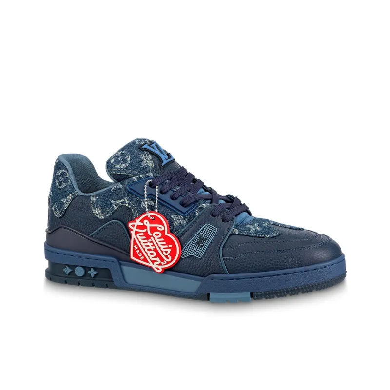 LOUIS VUITTON X Nigo Lv Trainers 'Blue Denim'-1