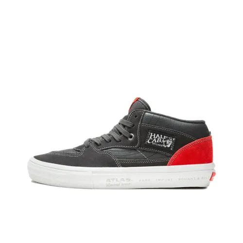 Vans Half Cab Skateboard Shoes Unisex Mid-Top Black/White/Red