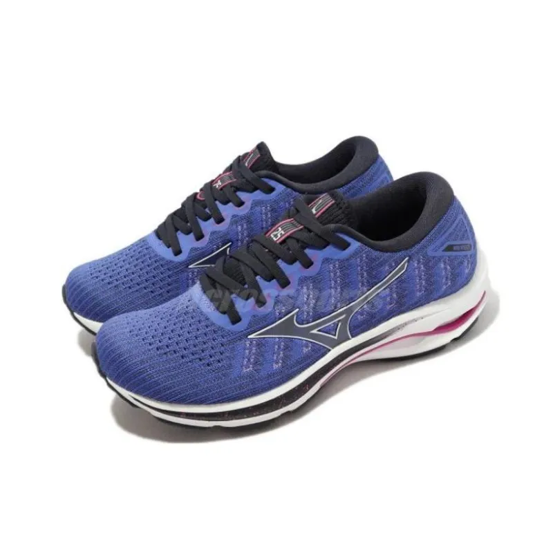Mizuno Women's Wave Rider 25 Waveknit Super Wide 'Blue White' Women's-3