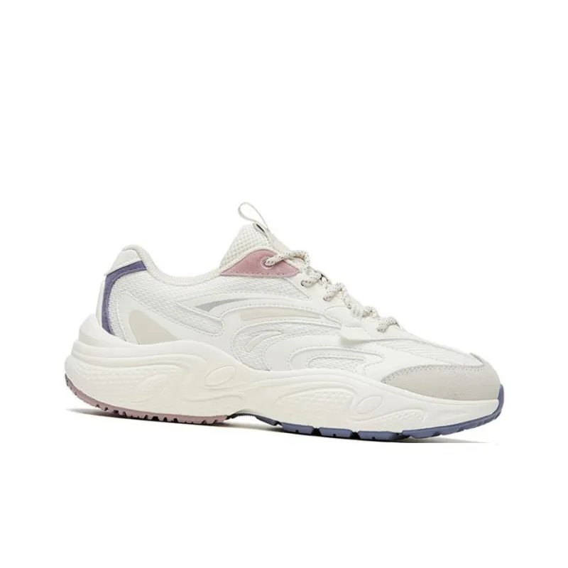 Anta Life Collection C37 Anti Slip Wear Resistant Low Top Sports Casual Shoes Women's White Gray-1