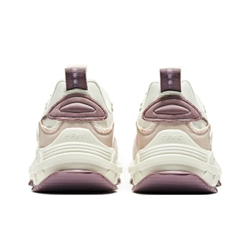 Erke Big Show Hongrabbit Anti Slip Wear Resistant Low Top Sports Casual Shoes Women's Ivory White Painted Gray-3
