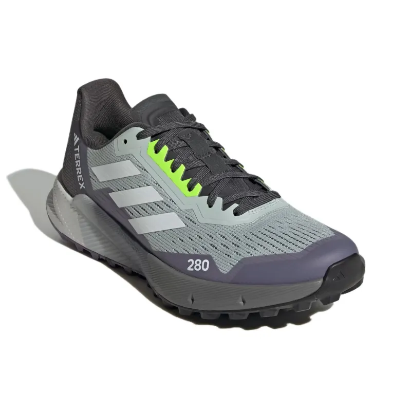 Adidas Terrex Agravic Flow 2.0 Slip Resistant, Abrasion Resistant Cushioning Low Top Trail Running Shoes Women's Gray-2