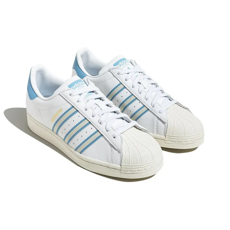 Adidas Originals Superstar Shoes 'Off White Light Blue'-2