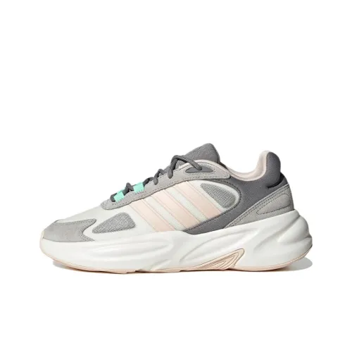 Adidas Neo Ozelle Running Shoes Women's Low-Top Light Gray/Dark Gray/Pink White