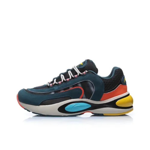 LiNing V8 Cushioning Anti-Slip And Wear-Resistant Low-Top Running Shoes Men's Marine Blue