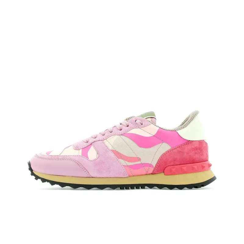 Valentino Rockrunner GARAVANI Slip Resistant Low Top Sports Casual Shoes Women's Pink-0