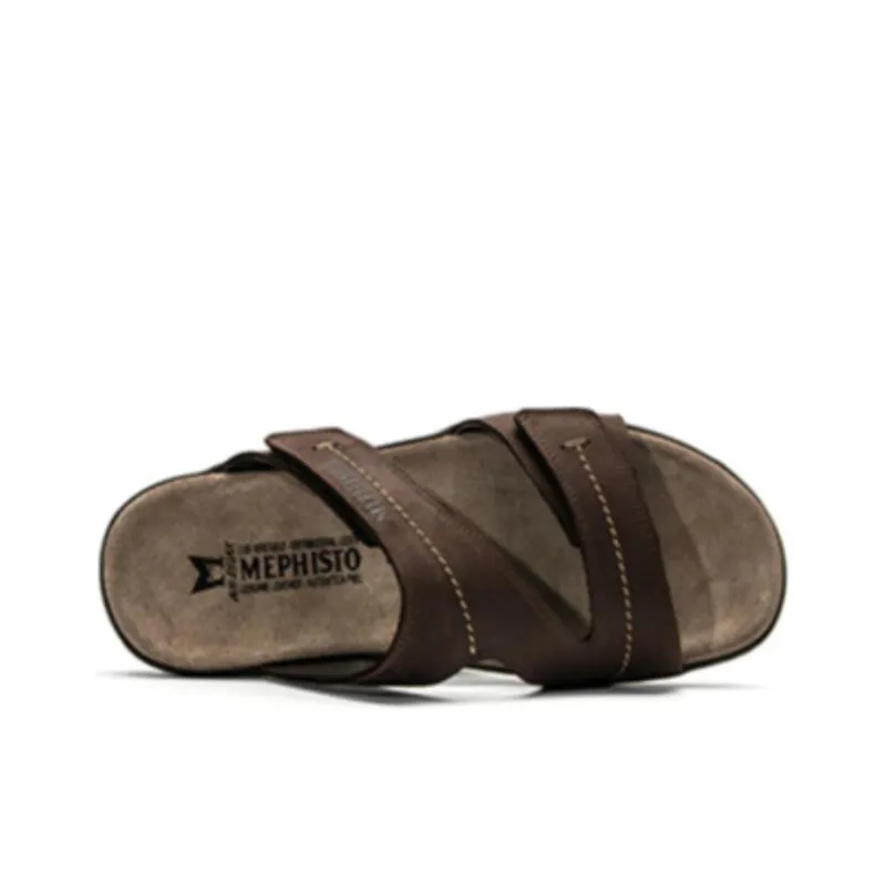 MEPHISTO Slide Slippers Men Black/Brown-9