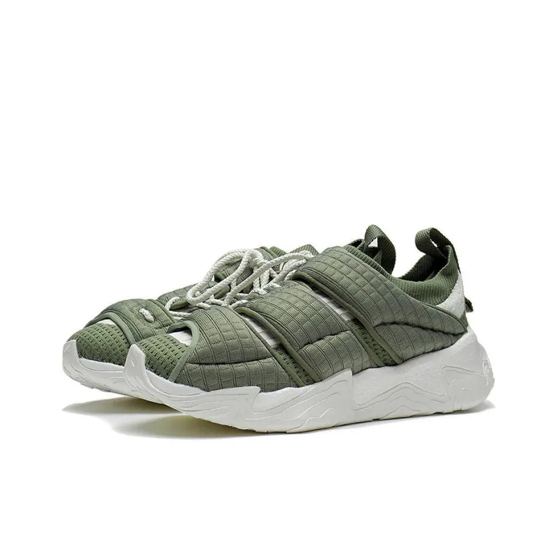 KUNG FU x LiNing Jackie Chan Cushioning Anti-Slip And Wear-Resistant Rebound Low-Top Casual Shoes Men's Green White-2