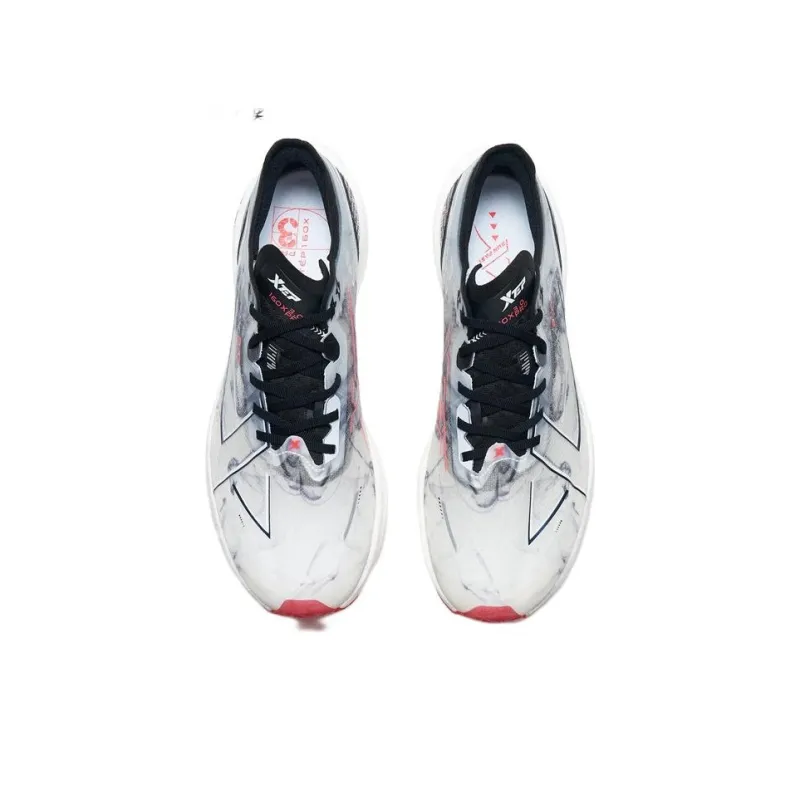 XTEP 160X 3.0 Pro Cushioning Anti-Slip And Wear-Resistant Lightweight Rebound Low-Top Running Shoes Men's White Black-3