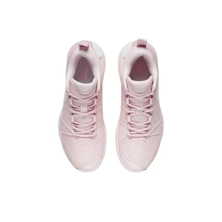 LINING Liren 2 Low Basketball Shoes Men Low Top New Light Pink/Standard White-2