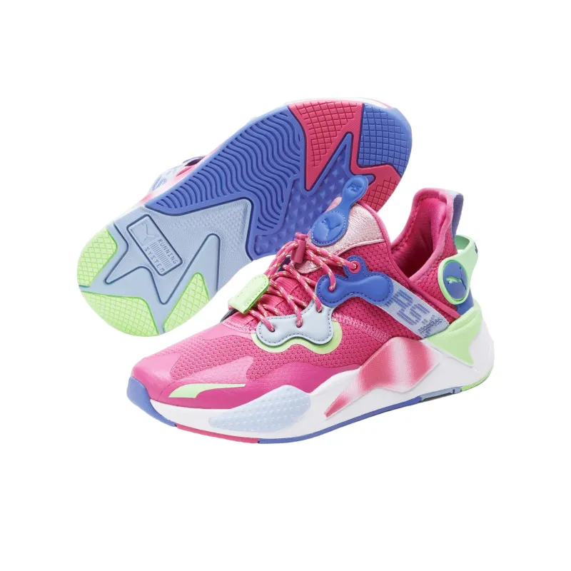 PUMA RS-X T3ch Hm Anti-Slip Wear-Resistant Low-Top Casual Shoes Women's Pink Purple Green-2