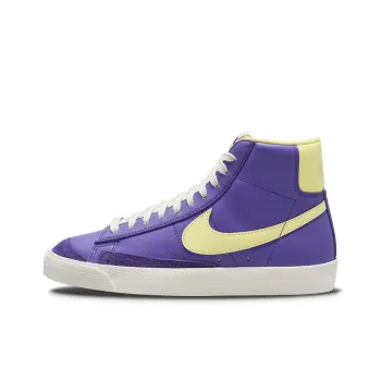 Nike Blazer 77 Vintage Slip-Resistant Cushioning Wear-Resistant Mid-Top Skateboard Shoes Women's Purple Yellow
