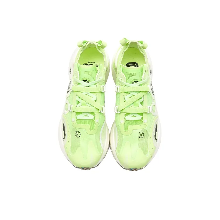 LiNing Jueying CRC Running Shoes Men Low Top Neon Ice Green/Ivory-3