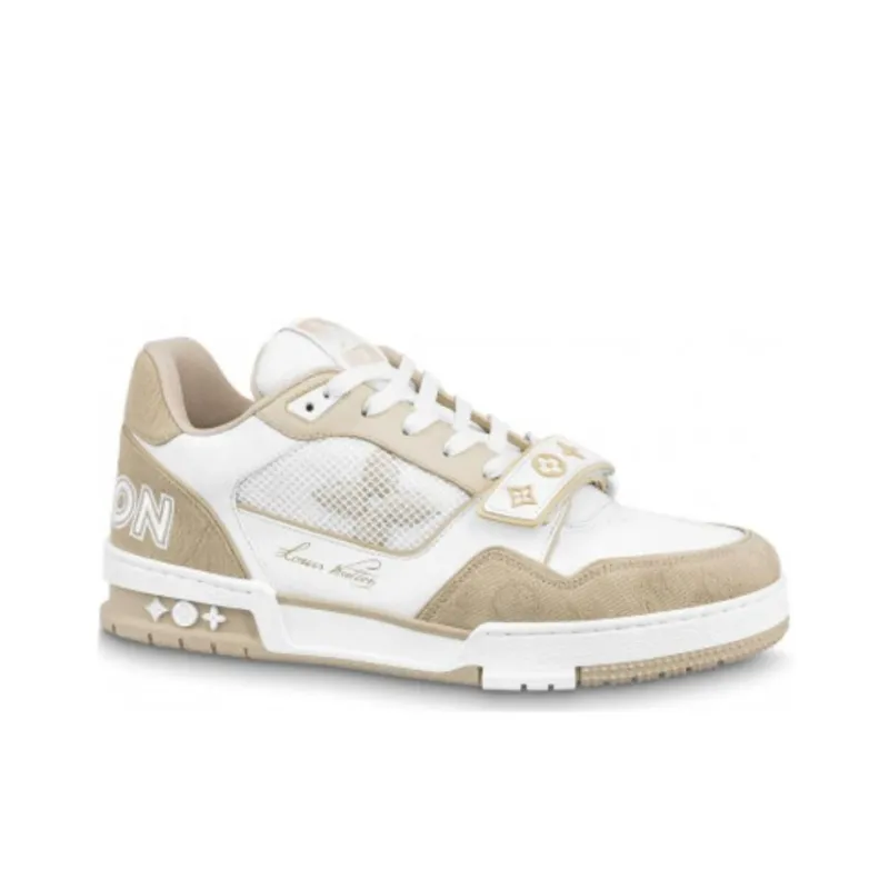 LOUIS VUITTON Lv Trainer 'White Beige Velcro'-1