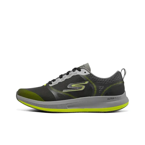 Skechers Go Run Princess Cushioned Anti-Slip Wear-Resistant Breathable Lightweight Low-Top Running Shoes Men's Gray Green