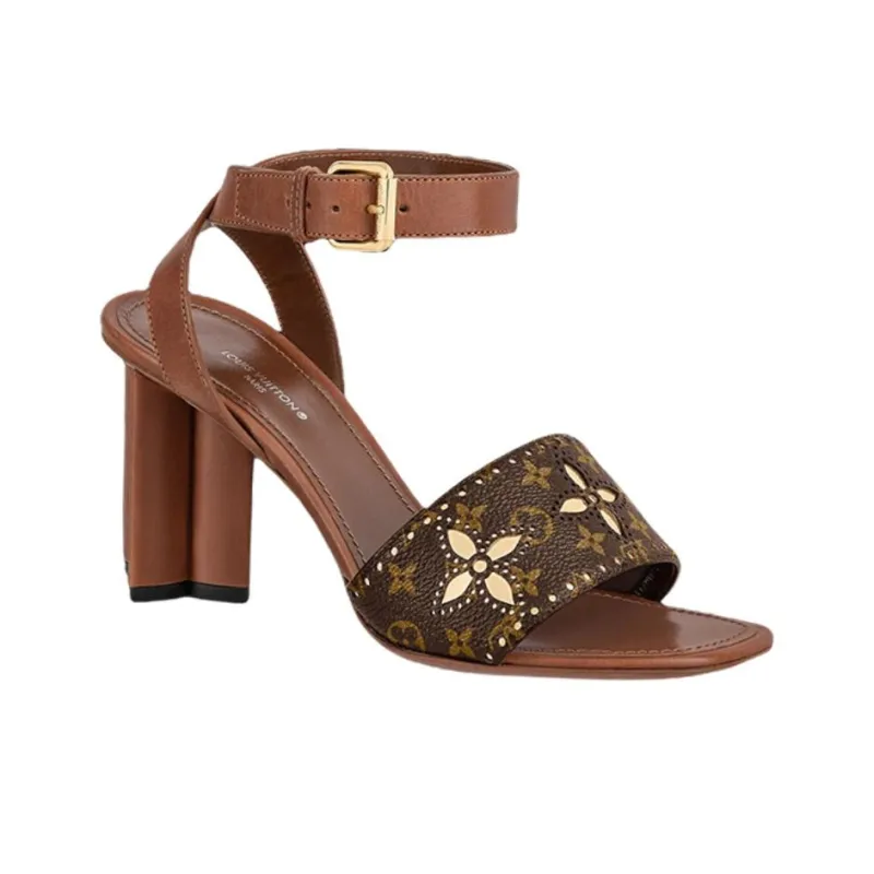 LOUIS VUITTON Silhouette Stylish Sandal Women's Umber-1