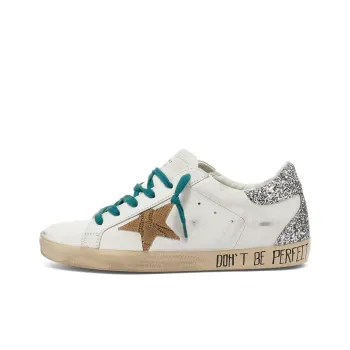 Golden Goose Super Star Stylish Skateboarding Shoes Women's White Silver Vintage Version