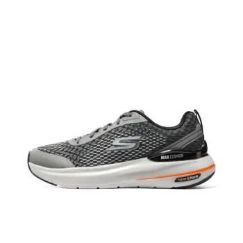 Skechers Max Cushioning Hyper Burst Cushioning Anti Slip And Wear Resistant Low Top Running Shoes Men's Gray
