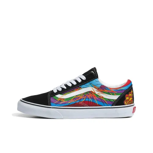 Vans Old Skool Skateboard Shoes Unisex Low-Top Black/Multicolor