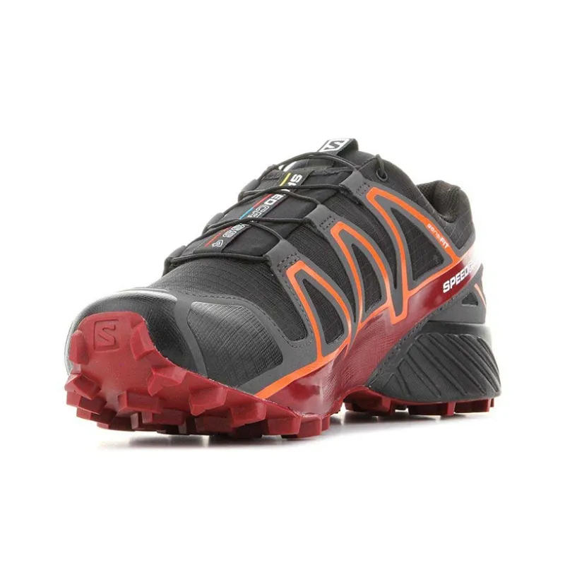 SALOMON Speedcross 4 Outdoor Shoes Men Low-Top Black/Red-2