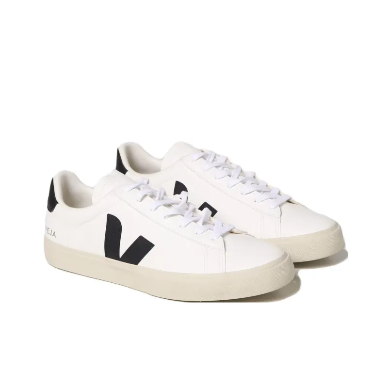VEJA Campo Stylish Skateboarding Shoes Unisex White Black-4