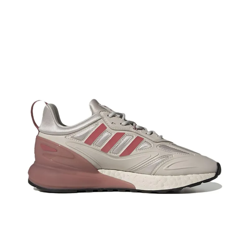 Adidas Originals ZX 22 Boost 2.0 Lightweight Wear-resistant And Non-slip Low-Top Running Shoes Women's Gray Red-1