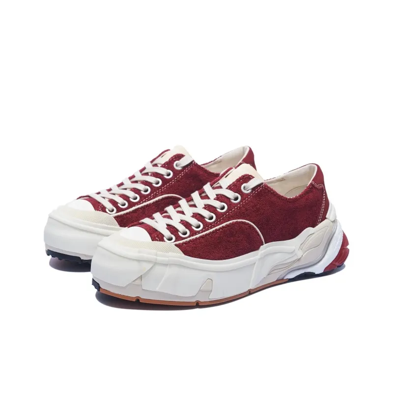 LiNing Wuji Durable Breathable Low-Top Skateboard Shoes Women's Deep Rich Red-2