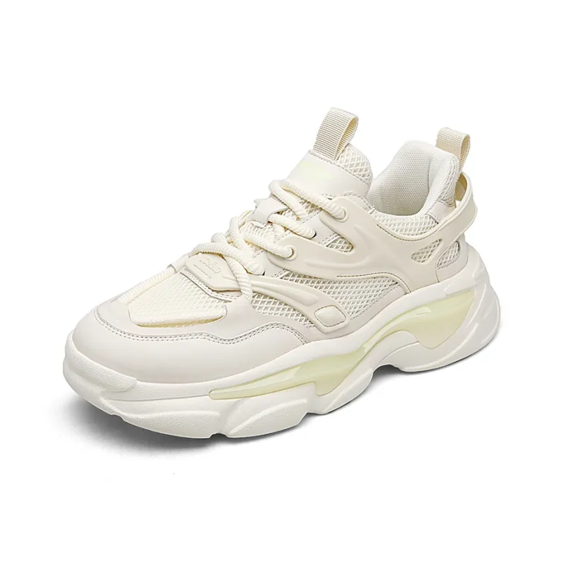 ABCIU Abrasion Resistant Breathable Height Increasing Low Top Chunky Sneakers Unisex-5
