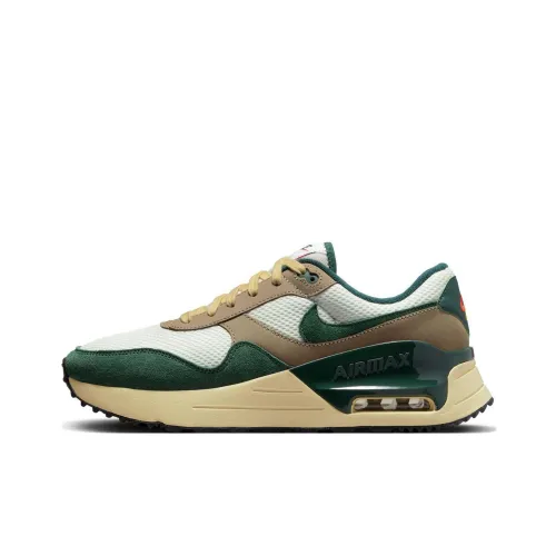 Nike Air Max SYSTM Casual Shoes Unisex Low-Top Beige/Green