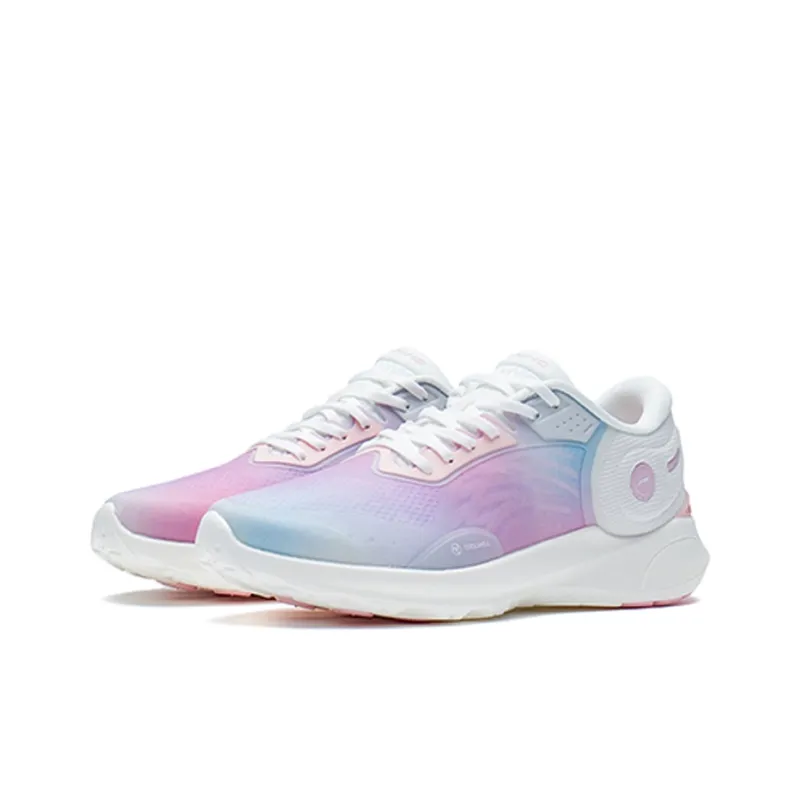 LiNing Qingyi LS Breathable Low Top Sports Casual Shoes Women's White Pink Blue-2