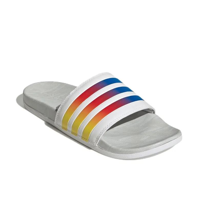 Adidas Adilette Comfort Slides Sports Slippers Unisex Gray Yellow Red-2