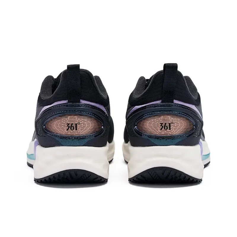 361° Rain Screen Wear-Resistant Slip-Resistant Warm Low-Top Running Shoes Women's Obsidian Black-3