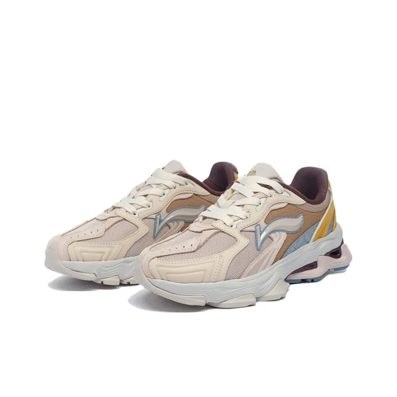 LI-NING 1990 Lava Cushioning Anti-Slip And Wear-Resistant Low-Top Running Shoes Women's Gray Green-2