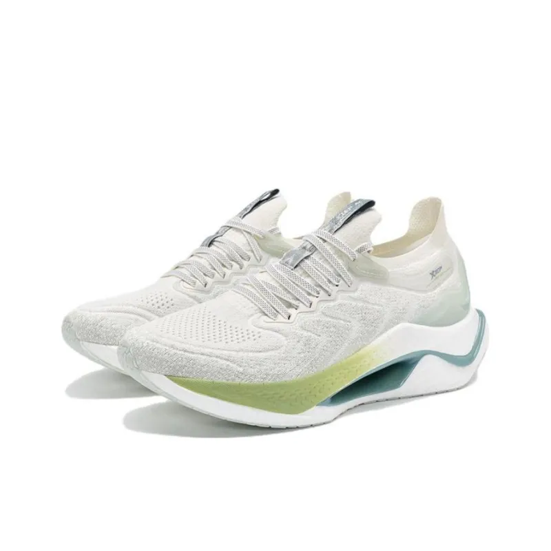 XTEP Shadow Engine Pro Dynamic Foam Anti Slip And Wear Resistant Breathable Low Top Running Shoes Gray Cyan-2