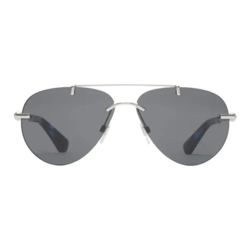 Burberry Metal Aviator Sunglasses Unisex Silver